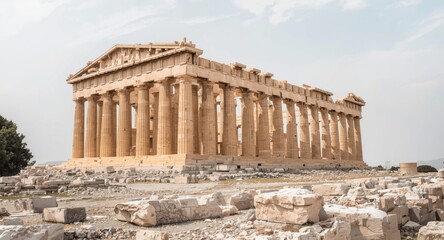 Fototapeta premium Parthenon Architectural Monument Within Acropolis Complex