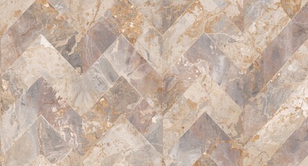Fototapeta premium Herringbone graphic mineral design with textured floral impression in muted pastel shades