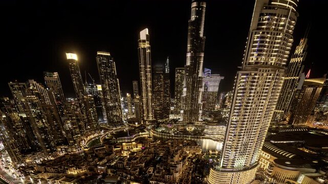 dubai skyline from a unique high vantage point