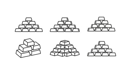 Gold bars stacked in piles. © aifa