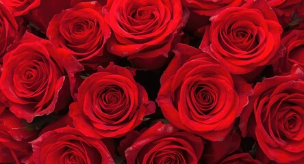 Obraz premium Classy bunch of radiant red roses embodying passion and romance