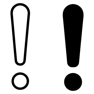 warning exclamation mark icon vector