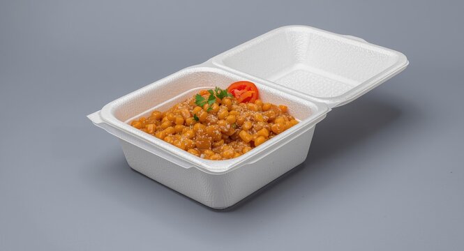 Disposable styrofoam container for food storage and transport