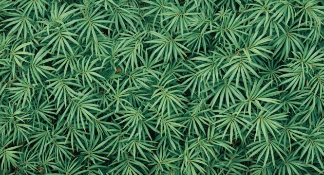 Norfolk Island pine leaf pattern close up including copy space