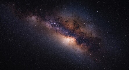 Fototapeta premium Luminescent galaxy with radiant star clusters