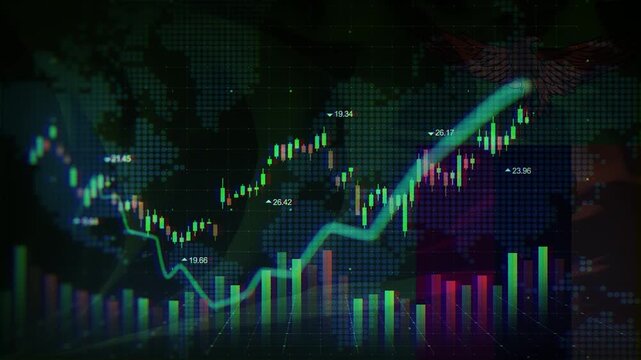 Zambia Flag Waving Stock Market Concepts