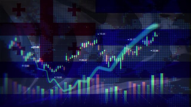 Ajaria Flag Waving Stock Market Concepts