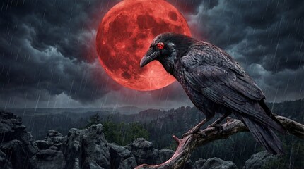 Obraz premium raven with mangekyo sharingan