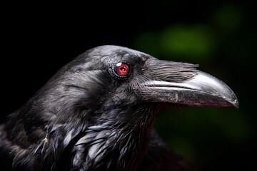 Obraz premium close up of a black raven