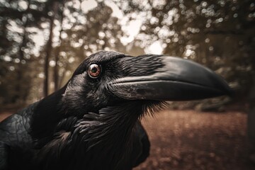 Obraz premium raven on the ground