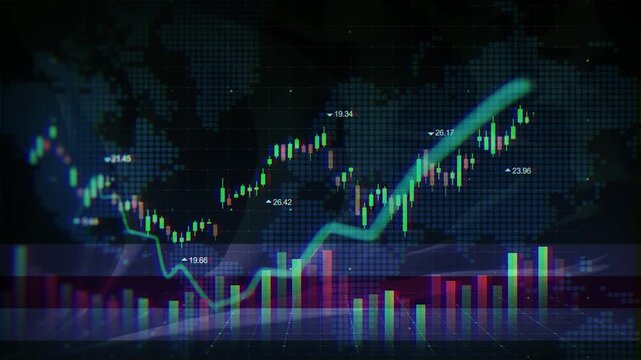 Chechen Republic of Ichkeria Flag Waving Stock Market Concepts