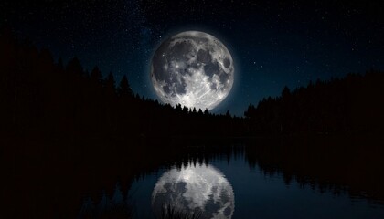 moon over the lake