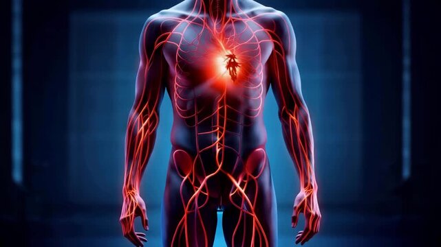Human Vascular And Nervous System Energy Visualization