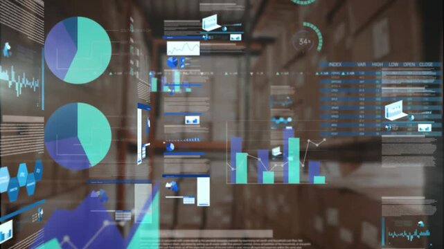 Animation of statistical data processing against empty warehouse