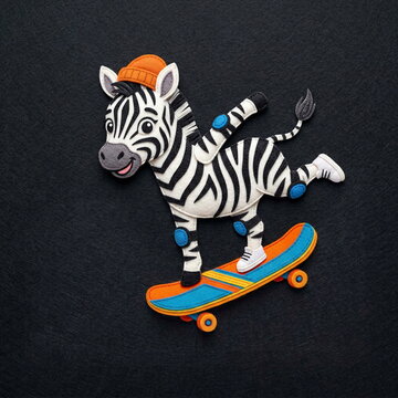 felt craft image illustration with animal
