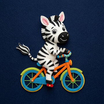 felt craft image illustration with animal