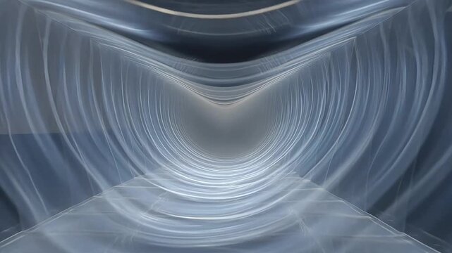 4k light trails move swiftly through a futuristic tunnel.