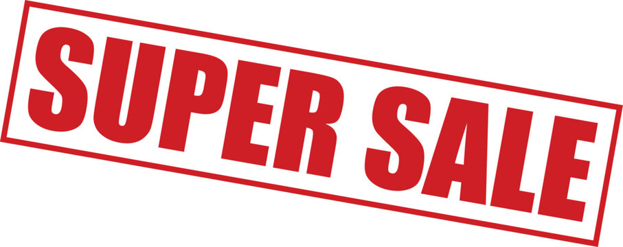 Vibrant red super sale stamp on isolated for advertising