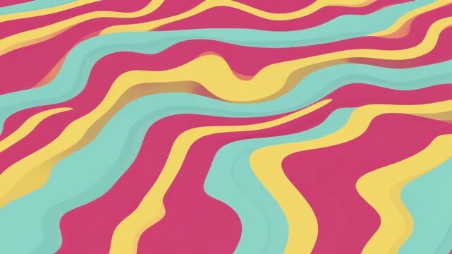 Vibrant Colorful Abstract Wavy Pattern Generative AI