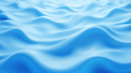 Obraz premium Blue wavy surface. Soft light creates undulating forms, resembling water or clouds. Smooth texture dominates visual space.