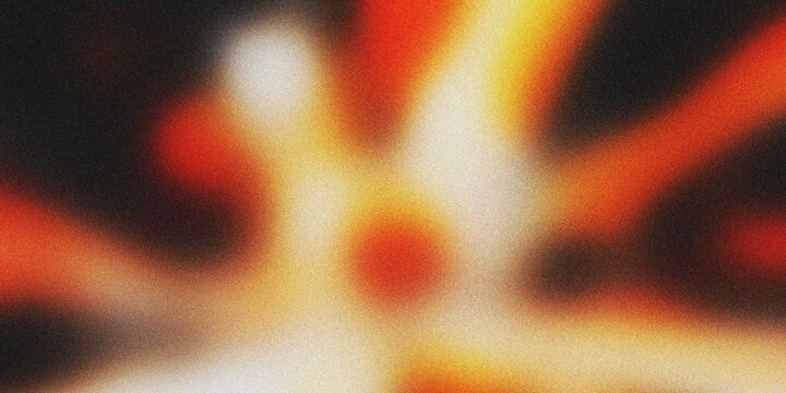 Abstract Explosive Light Trails Background with Vibrant Red and Yellow Neon Gradient and Grainy Texture