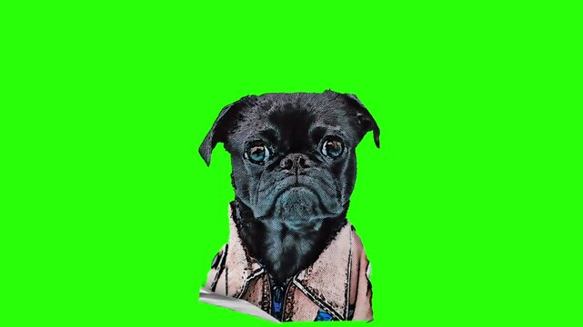 Trendy Dog Breeds Halftone Collage Sticker Set &ndash; Funky Cutout Black and White Pets for Contemporary Vector Banner Design