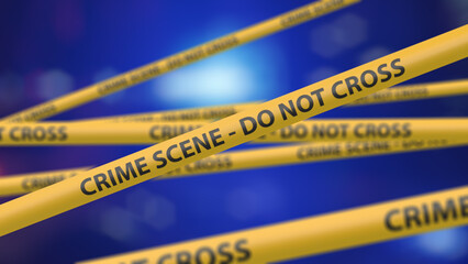 Crime scene do not cross tape with police car background © jitendra jadhav