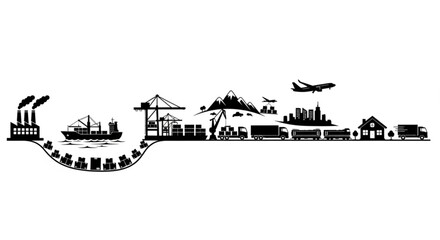 Obraz premium vector illustration of city