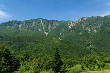 Naklejka premium 250719秋山郷鳥甲山
