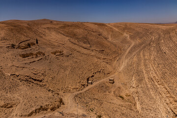 Landscape near Shobak castle (Montreal) in Jordan