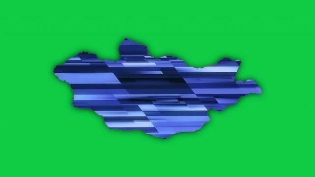 Mongolia blue news headline effect map pop animation green background