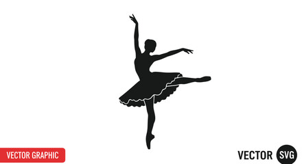 Ballet Dancer Silhouette, Elegant Pose, Performance Art, Classical Dance © wati