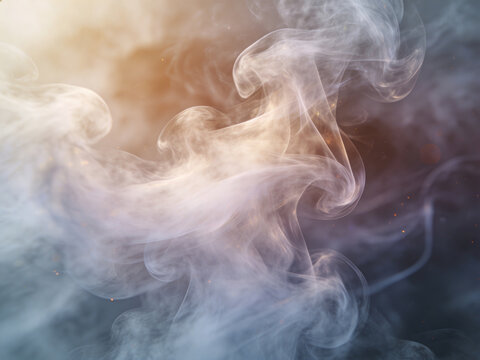 Swirling smoke patterns