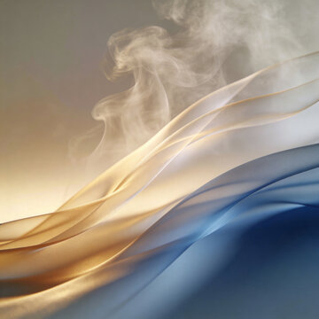 Abstract smoke and flowing waves
