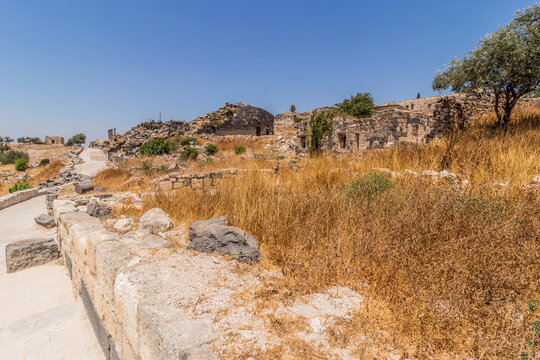 Roman and Ottoman ruins in Umm Qais, Jordan