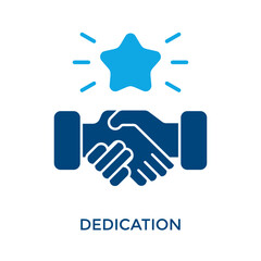 Fototapeta premium Dedication Icon Dual Tone Style. Vector Illustration For Graphic Design