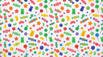 Obraz premium Vibrant Confetti Burst Pattern with Colorful Party Shapes for Celebration and Festive Design.