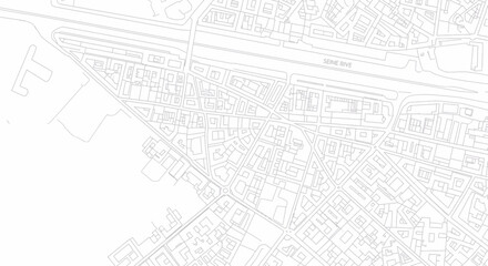 Obraz premium Abstract City Map Blueprint - Urban Planning and Architectural Design