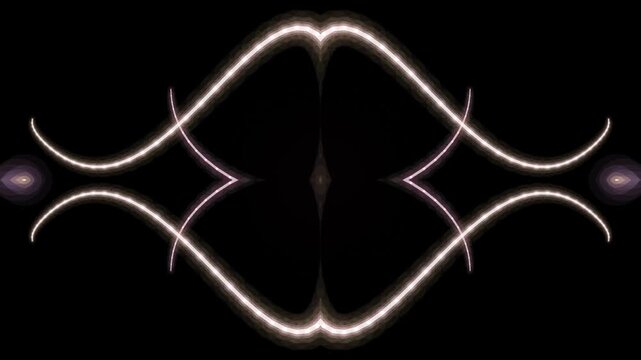 Abstract Neon Light Symmetry Motion Background