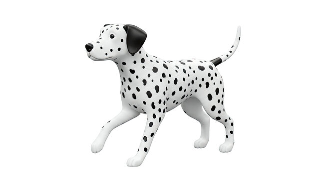 Dalmatian dog, cartoon style, 3D render