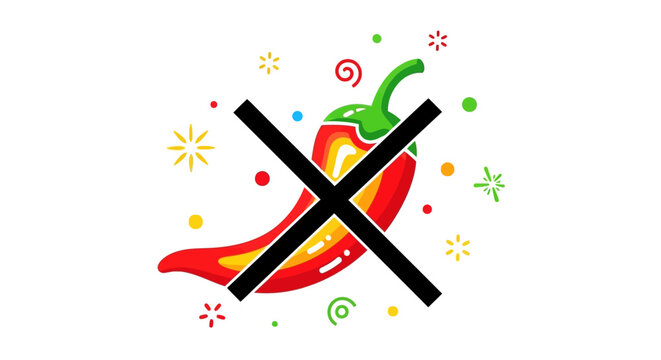 Red hot chili pepper icon symbol.