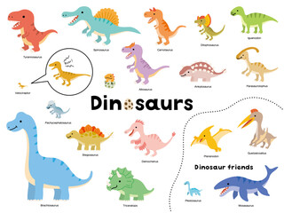 かわいい恐竜のイラストセット01 © nyaramero