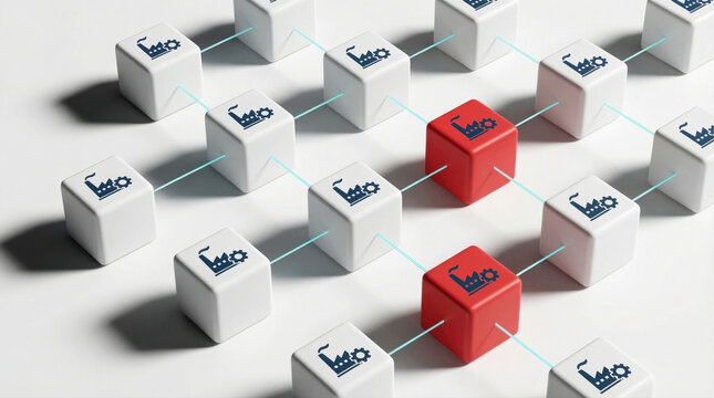 Supply chain disruption crisis highlight risk in manufacturing network cube link