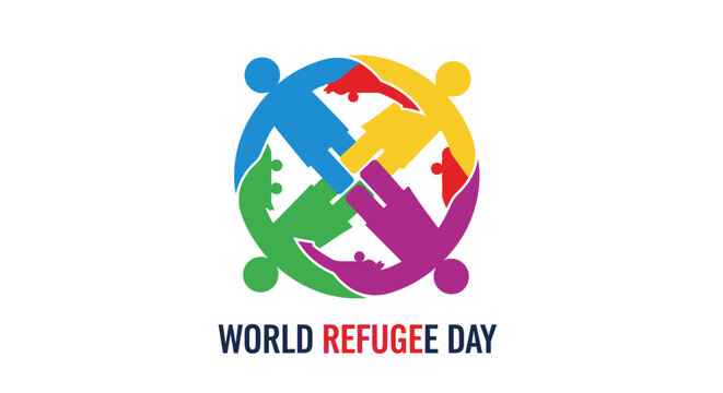 World Refugee Day Awareness Symbol.