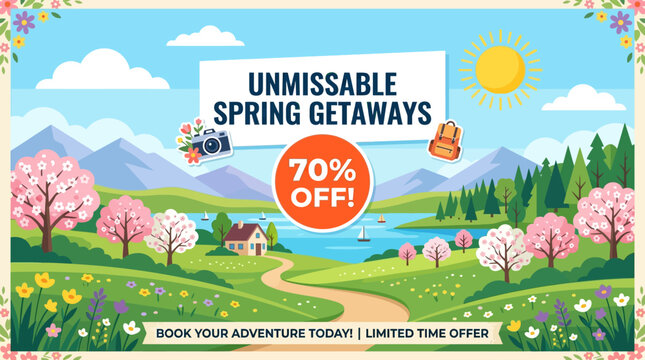 Unmissable Spring Getaways Travel Advertisement