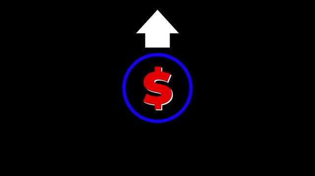Increasing Profit Growth Concept with Dollar Sign and Upward Arrow financial success business finance