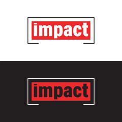 Fototapeta premium word mark impact logo design inspiration