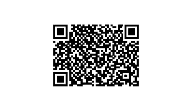 A clean vector illustration of a mobile QR code scan symbol featuring a modern digital barcode matrix and smartphone scanning concept, minimal black and white design, geometric square pattern, high co