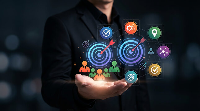 Business Growth Target Achievement Strategy Planning Analytics Performance Success Concept