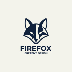 Fototapeta premium This logo features a modern fox design with sleek lines, representing creativity and innovation, perfect for a design agency or branding company.